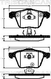 Triscan 8110 27012 - Brake Pad Set, disc brake autospares.lv