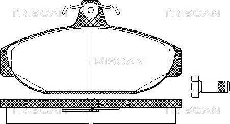 Triscan 8110 27150 - Brake Pad Set, disc brake autospares.lv