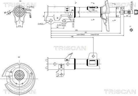 Triscan 8705 16111 - Shock Absorber autospares.lv