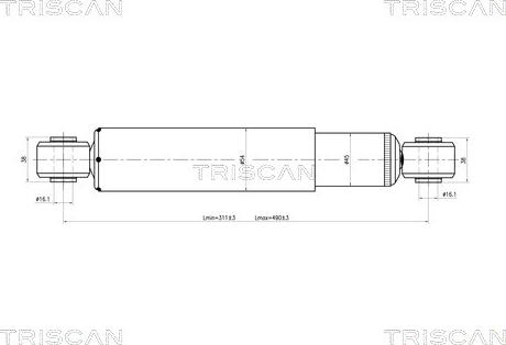 Triscan 8705 10205 - Shock Absorber autospares.lv