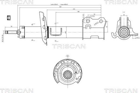 Triscan 8705 24107 - Shock Absorber autospares.lv