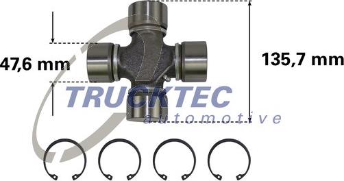 Trucktec Automotive 05.34.008 - Flexible disc, propshaft joint autospares.lv