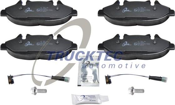 Trucktec Automotive 02.35.160 - Brake Pad Set, disc brake autospares.lv