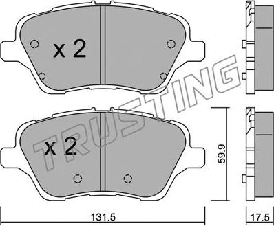 Trusting 992.0 - Brake Pad Set, disc brake autospares.lv