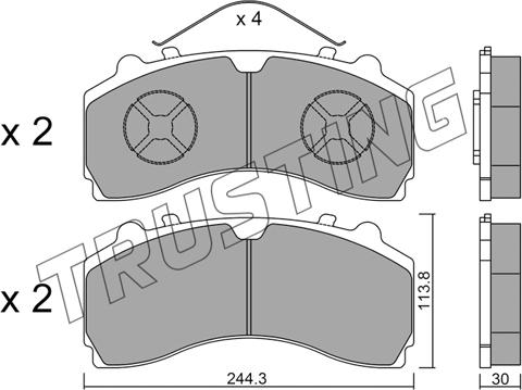 Textar 29246xx - Brake Pad Set, disc brake autospares.lv