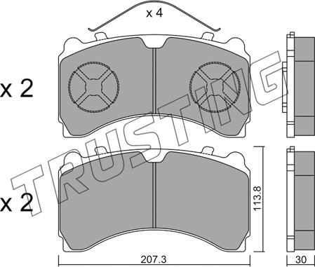 Trusting 951.0 - Brake Pad Set, disc brake autospares.lv