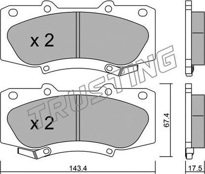 Trusting 953.0 - Brake Pad Set, disc brake autospares.lv