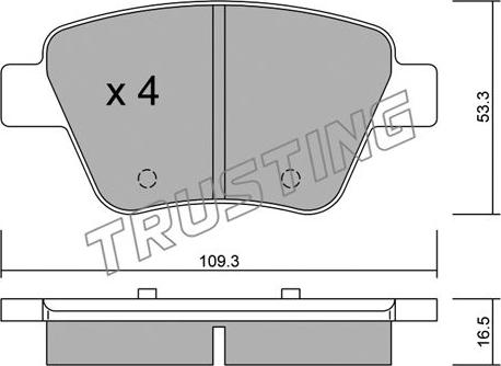 Trusting 906.0 - Accessory Kit, brake shoes autospares.lv