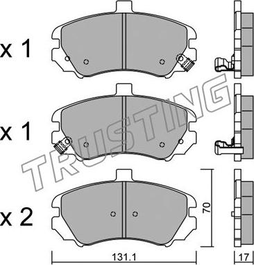 Trusting 901.0 - Accessory Kit, brake shoes autospares.lv