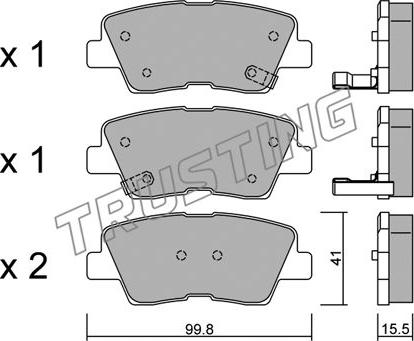 Trusting 903.0 - Brake Pad Set, disc brake autospares.lv