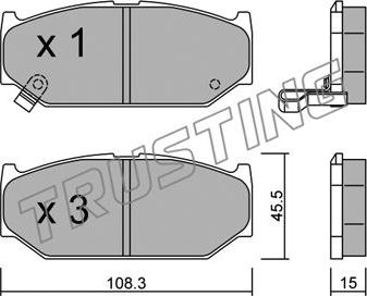 Trusting 914.0 - Accessory Kit, brake shoes autospares.lv