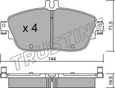 Trusting 981.0 - Brake Pad Set, disc brake autospares.lv