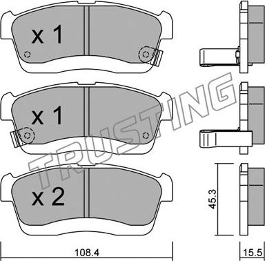 Trusting 932.0 - Brake Pad Set, disc brake autospares.lv