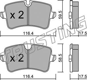 Trusting 971.0 - Brake Pad Set, disc brake autospares.lv