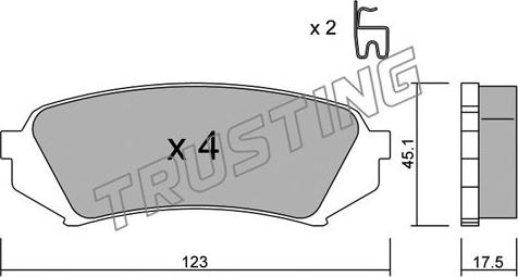 Trusting 469.0 - Brake Pad Set, disc brake autospares.lv