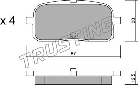 Trusting 461.0 - Brake Pad Set, disc brake autospares.lv