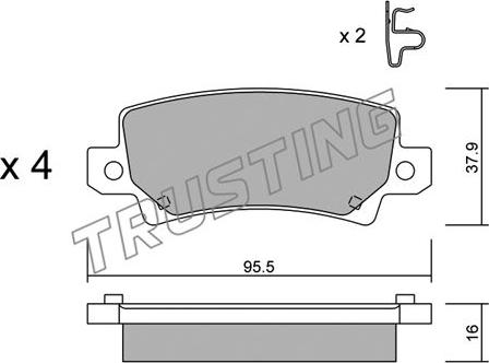 Trusting 463.0 - Brake Pad Set, disc brake autospares.lv