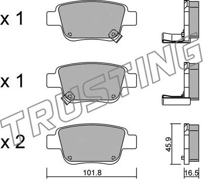 Trusting 467.0 - Brake Pad Set, disc brake autospares.lv