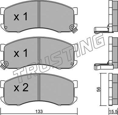 Trusting 409.0 - Brake Pad Set, disc brake autospares.lv