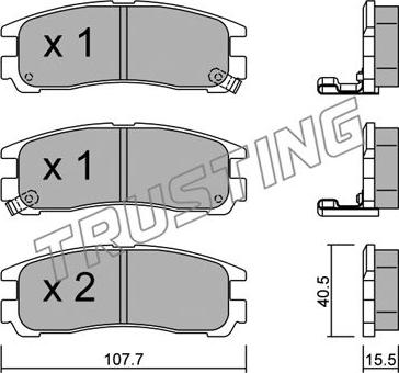 Trusting 413.0 - Brake Pad Set, disc brake autospares.lv