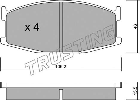 Trusting 484.0 - Brake Pad Set, disc brake autospares.lv