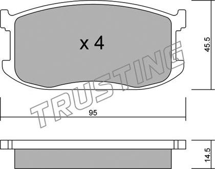 Trusting 483.0 - Brake Pad Set, disc brake autospares.lv