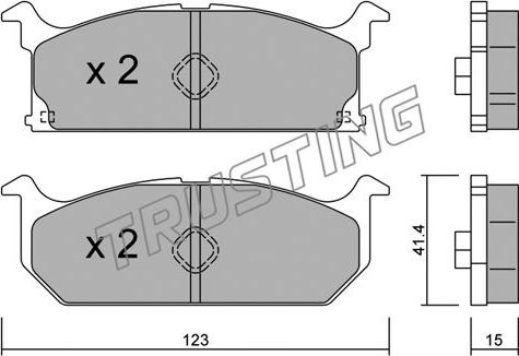 Trusting 431.0 - Brake Pad Set, disc brake autospares.lv