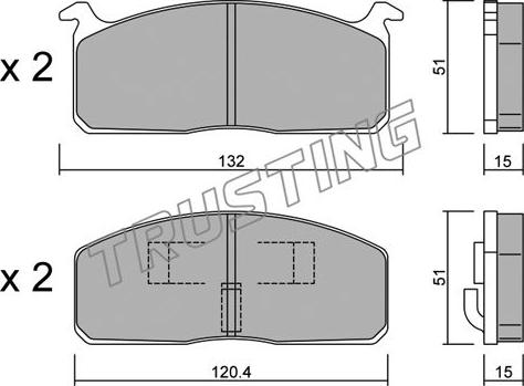 Trusting 473.0 - Brake Pad Set, disc brake autospares.lv