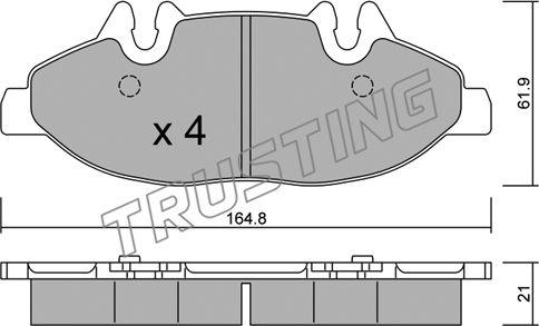 Trusting 591.0 - Brake Pad Set, disc brake autospares.lv