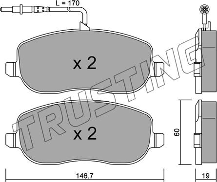 Trusting 546.0 - Brake Pad Set, disc brake autospares.lv