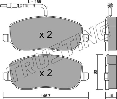 Trusting 546.2 - Brake Pad Set, disc brake autospares.lv