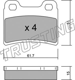 Trusting 551.0 - Brake Pad Set, disc brake autospares.lv