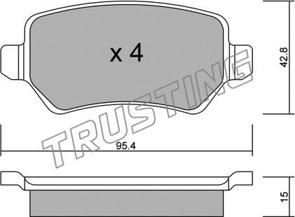 Trusting 558.1 - Brake Pad Set, disc brake autospares.lv