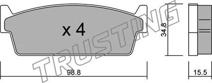 Trusting 509.0 - Brake Pad Set, disc brake autospares.lv