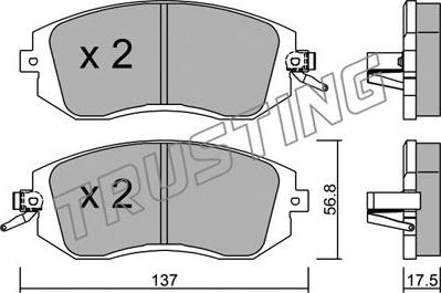 Trusting 516.1 - Brake Pad Set, disc brake autospares.lv