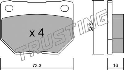 Trusting 510.0 - Brake Pad Set, disc brake autospares.lv