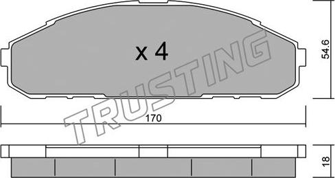 Trusting 511.0 - Brake Pad Set, disc brake autospares.lv