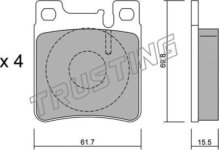 Trusting 583.0 - Brake Pad Set, disc brake autospares.lv