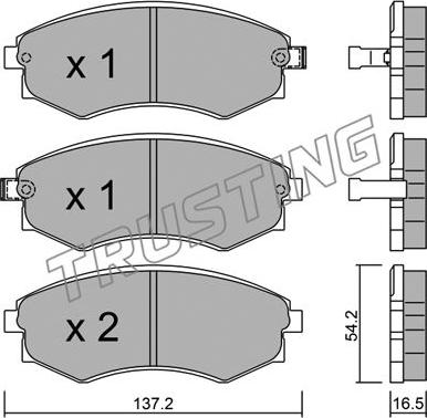 Trusting 534.0 - Brake Pad Set, disc brake autospares.lv