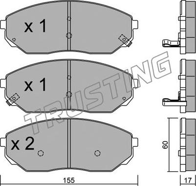 Trusting 531.0 - Brake Pad Set, disc brake autospares.lv