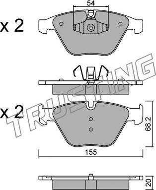 Trusting 574.6 - Brake Pad Set, disc brake autospares.lv