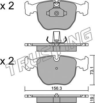 Trusting 575.0 - Brake Pad Set, disc brake autospares.lv