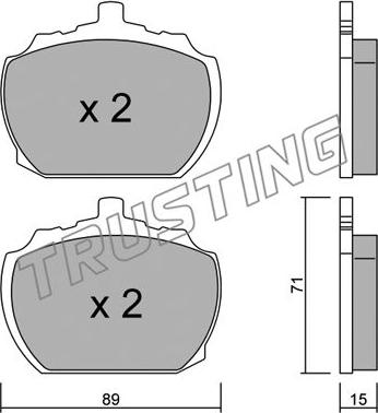 Trusting 694.0 - Brake Pad Set, disc brake autospares.lv