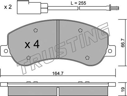 Trusting 696.0 - Brake Pad Set, disc brake autospares.lv