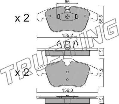 Trusting 691.4 - Brake Pad Set, disc brake autospares.lv