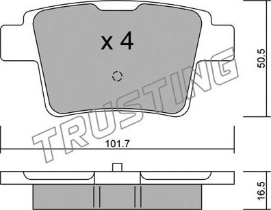 Trusting 693.0 - Brake Pad Set, disc brake autospares.lv