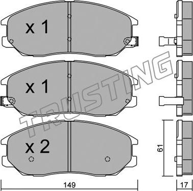 Trusting 649.0 - Brake Shoe Set autospares.lv