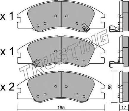 Trusting 646.0 - Brake Shoe Set autospares.lv