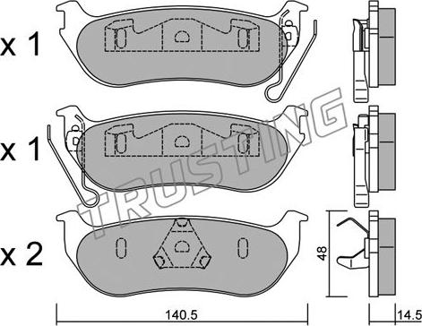 Trusting 643.0 - Brake Shoe Set autospares.lv