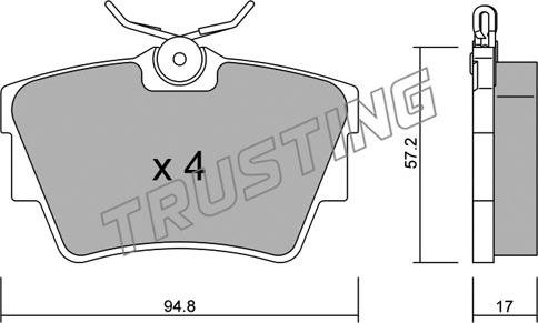 Trusting 651.0 - Brake Shoe Set autospares.lv